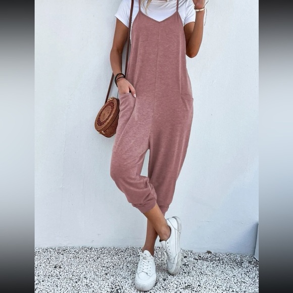 Boho dual pockets cami jumpsuit - Picture 5 of 16